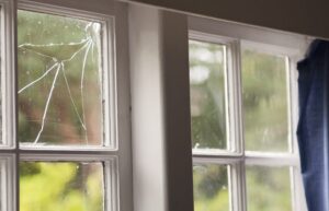 Repair broken window glass